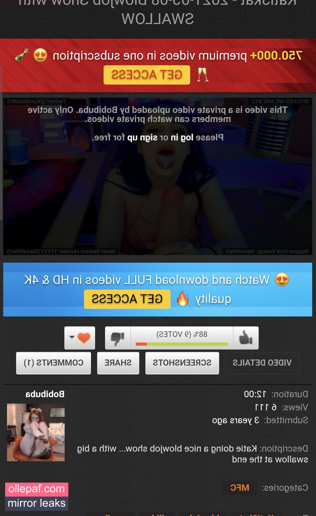 Latest Leaks Kati3Kat Nude #178 - Fapello